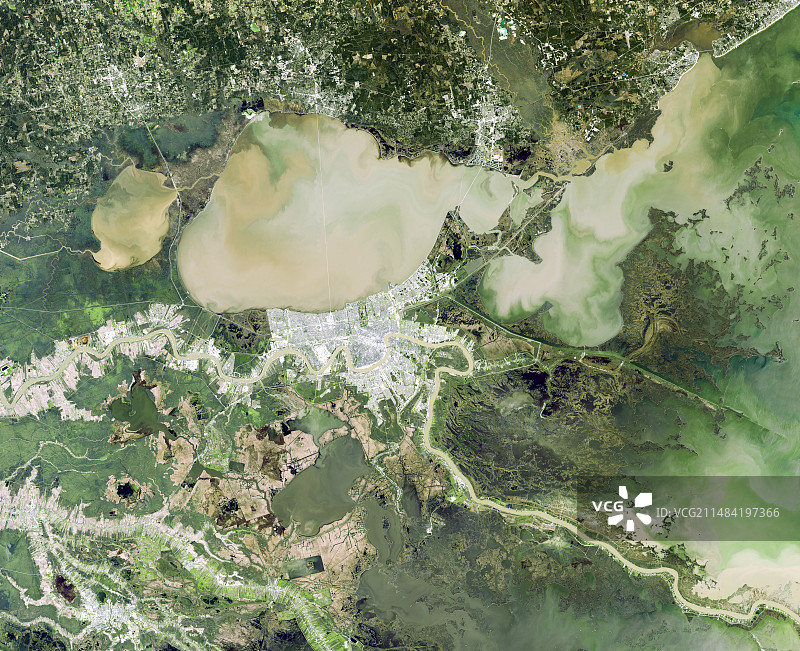 美国新奥尔良卫星图像图片素材