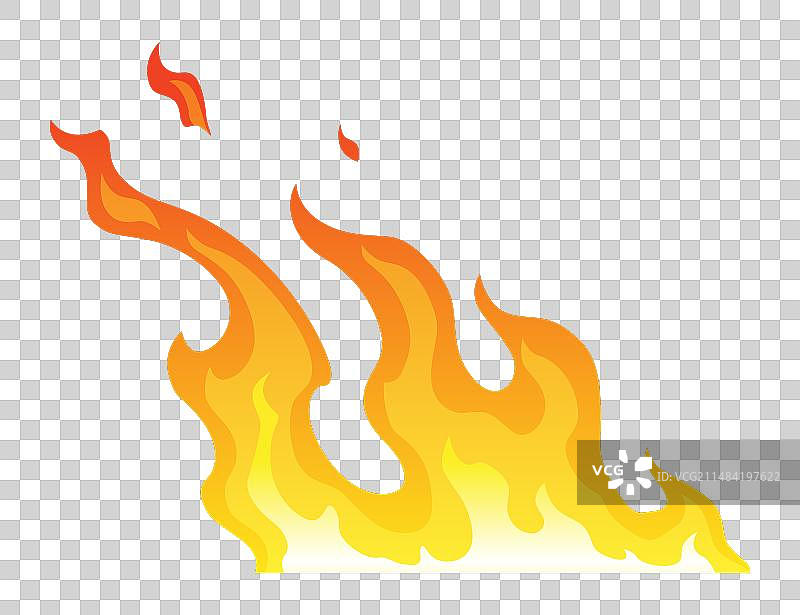 卡通火焰图标：热浪、野火或篝火图片素材