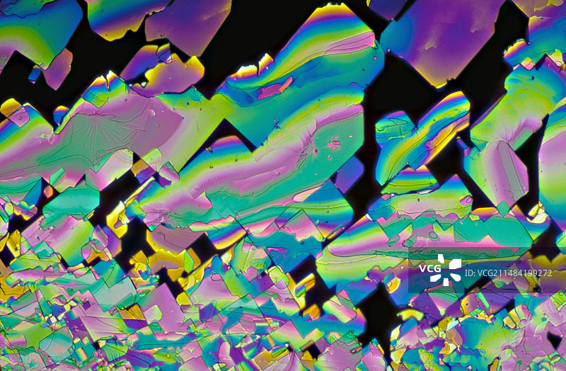 维生素B6晶体光学显微镜图片素材