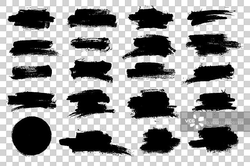 手绘笔触复古黑色油漆条图片素材