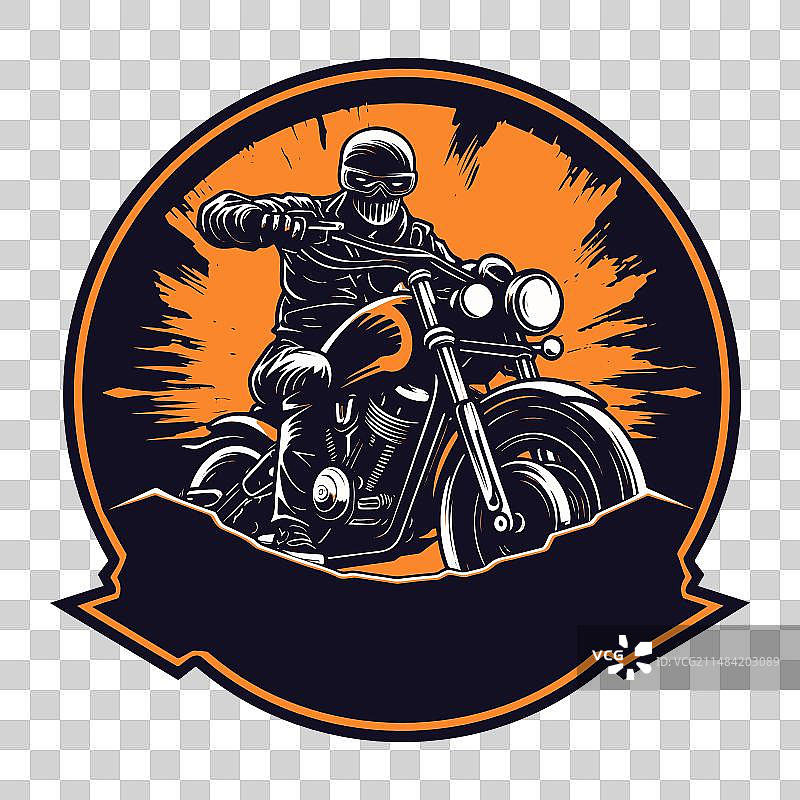 简约幼兽摩托车标志图片素材