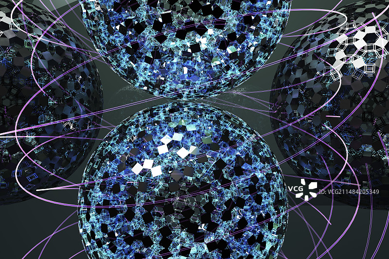 纳米粒子插图图片素材