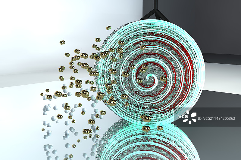 氧气和氢分子，图示图片素材