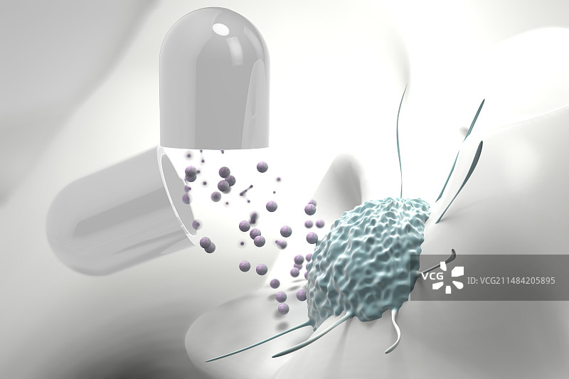 抗癌纳米粒子概念图图片素材