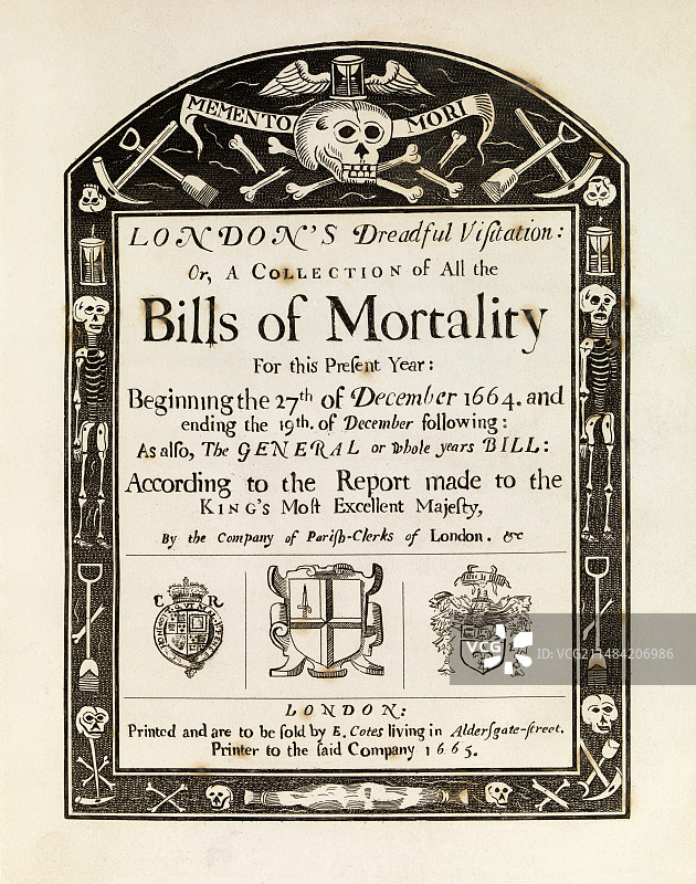 1665年伦敦瘟疫的受害者图片素材