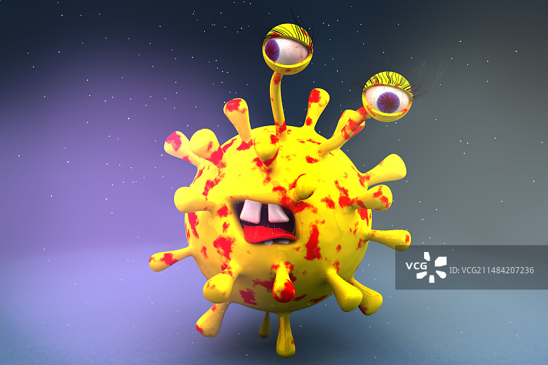 病毒颗粒插图图片素材