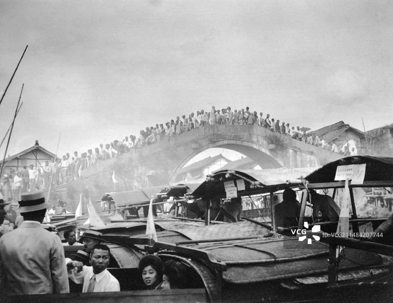 中国桥梁，1918年图片素材