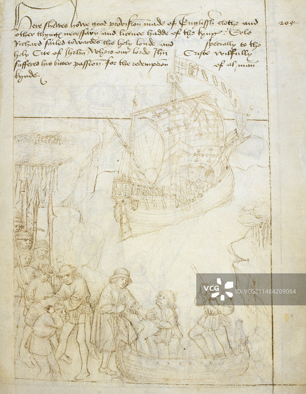 博尚于1408年航行到耶路撒冷图片素材