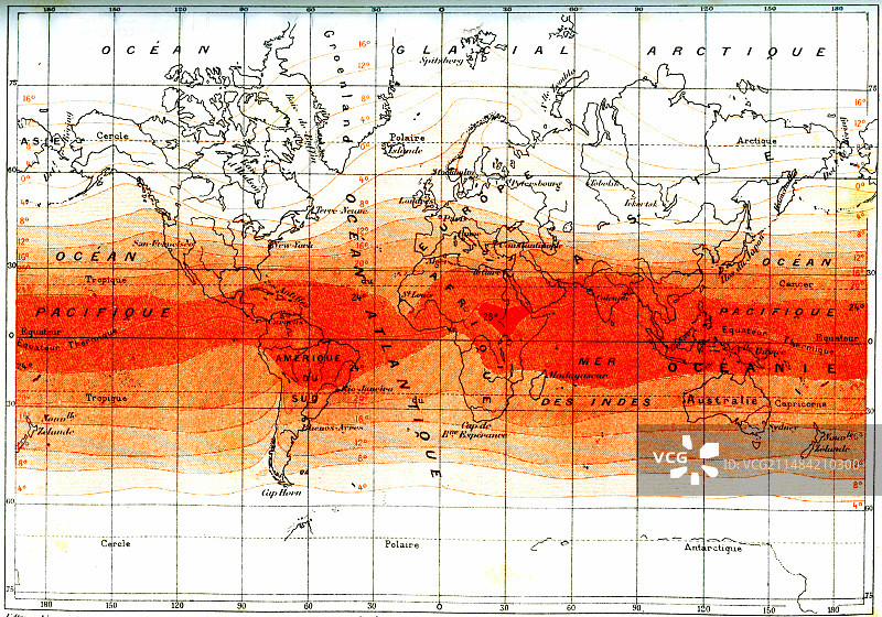 1888年全球平均气温图片素材