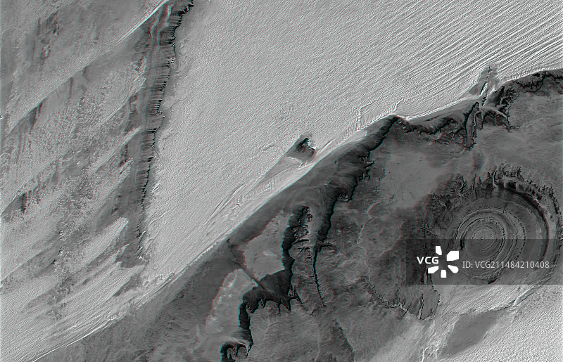 理查特结构，3D浮雕图片素材