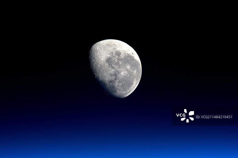 国际空间站拍摄的月亮图片素材