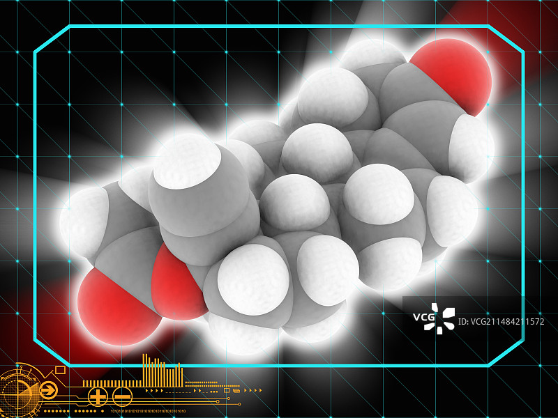 醋酸炔诺酮药物分子图片素材