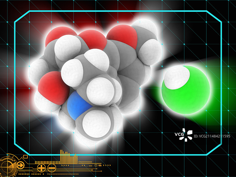 盐酸羟考酮药物分子图片素材
