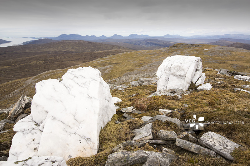 英国苏格兰高地阿辛特山图片素材