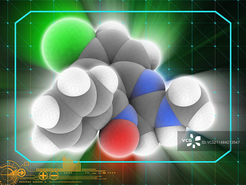 氯氮䓬药物分子图片素材