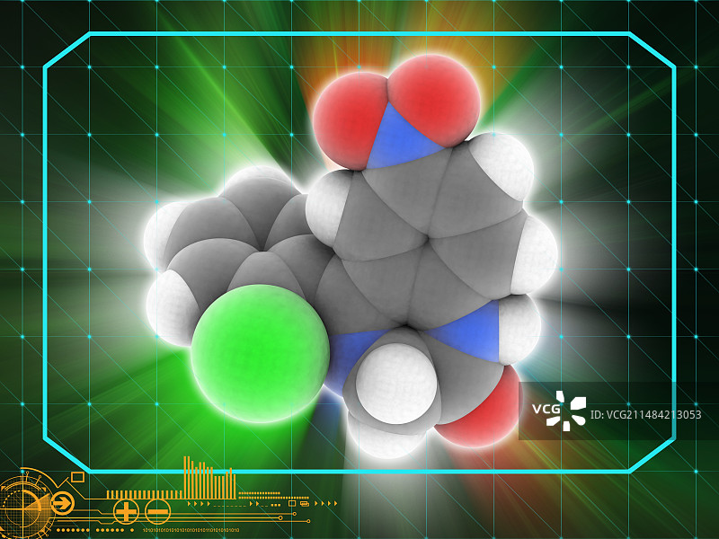 氯硝西泮药物分子图片素材