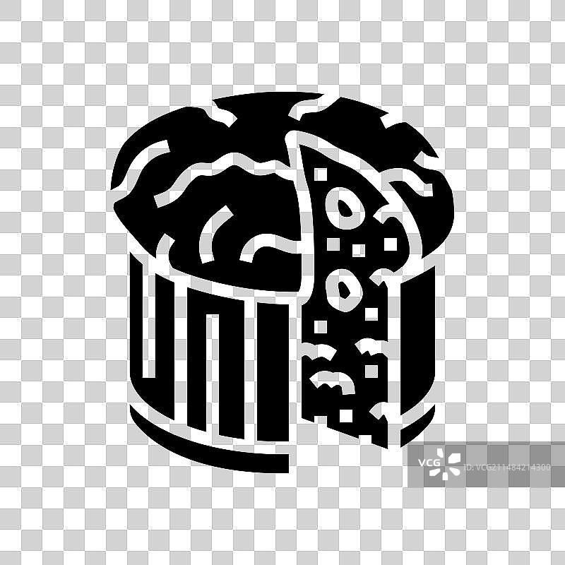 意大利美食潘妮托妮面包标志符号图标图片素材