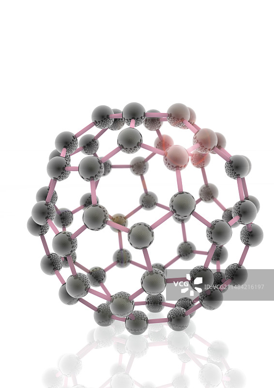 富勒烯分子结构图图片素材