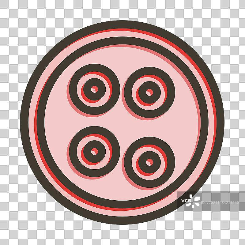 用于干细胞的粗线填充颜色图标图片素材