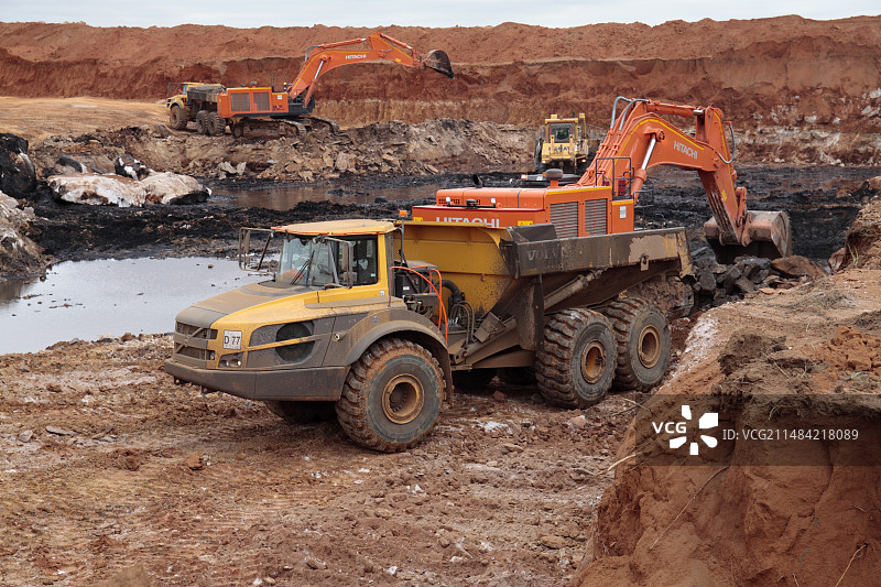 南非露天煤矿图片素材