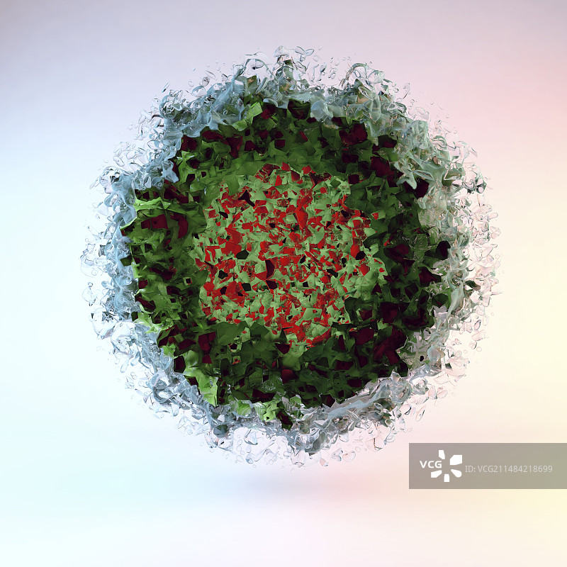 人脊髓灰质炎病毒分子模型图片素材