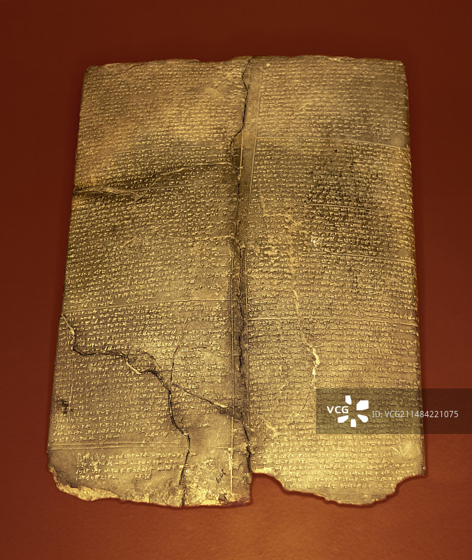 赫梯楔形文字泥板图片素材