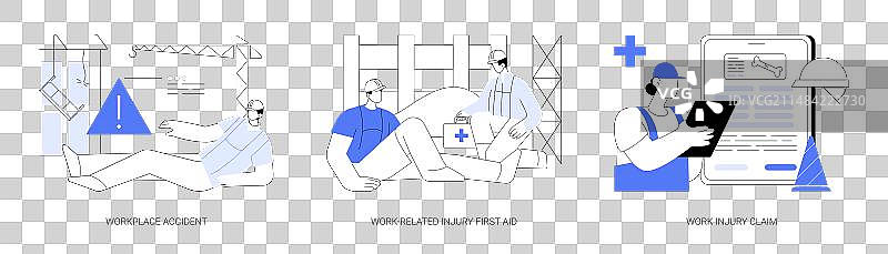 工伤与职业病抽象概念图片素材