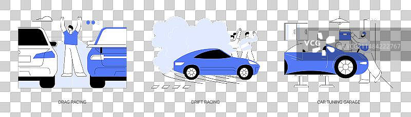 街头赛车抽象概念图片素材