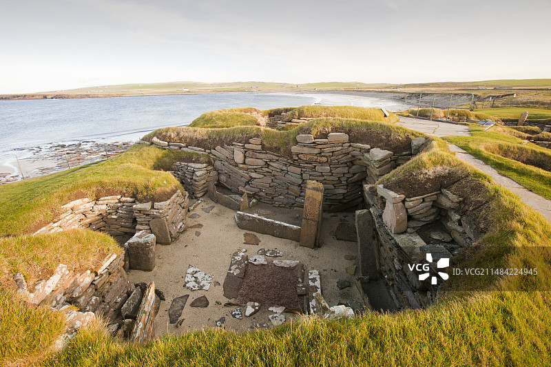 英国奥克尼群岛斯卡拉布雷图片素材