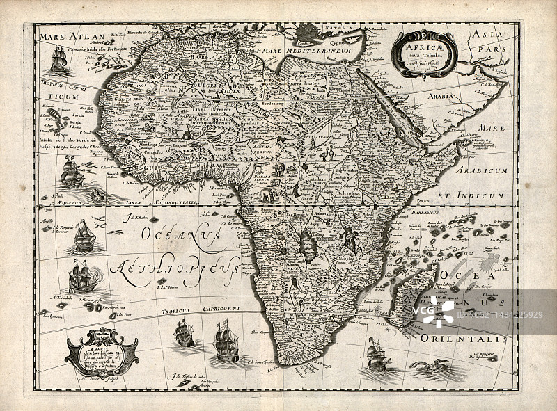 1640年非洲地图图片素材