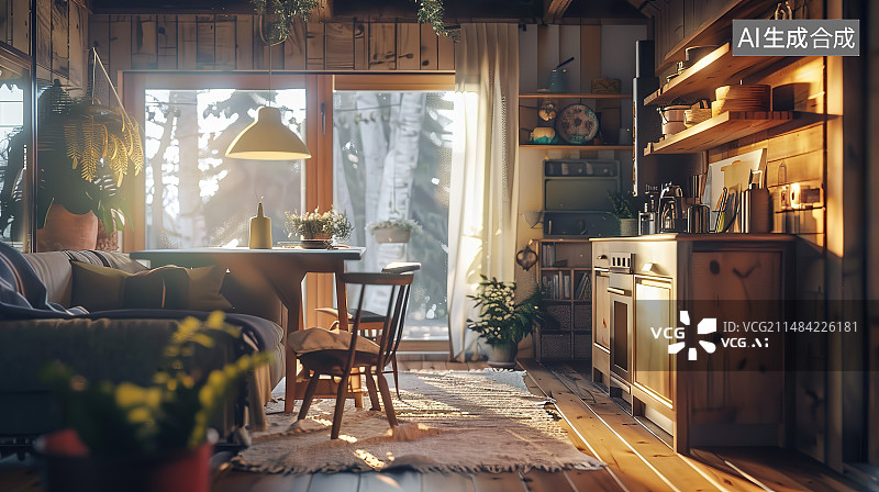 【AI数字艺术】现代风格的客厅图片素材