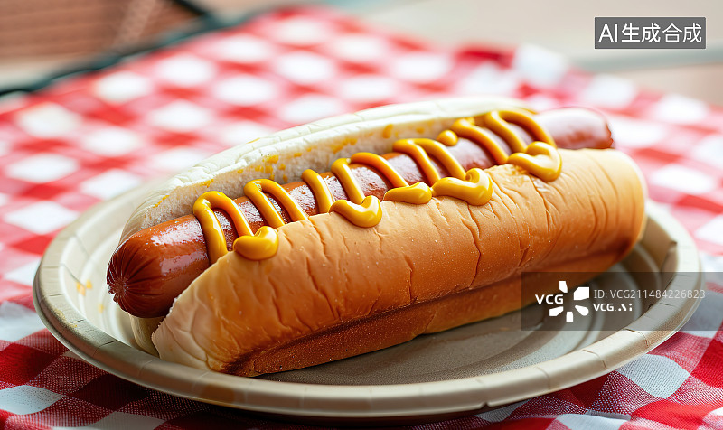 【AI数字艺术】餐桌上盘子里的甜食的高角度视图图片素材