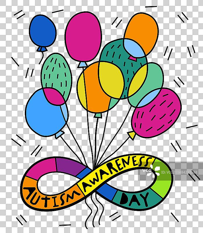 自闭症关爱日：自闭症谱系障碍图片素材