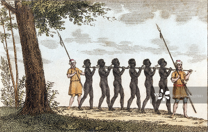 19世纪30年代非洲的奴隶贸易图片素材