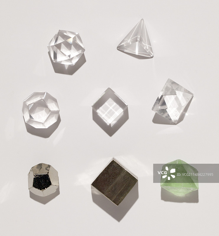 具有3种自然形式的五个柏拉图立体图片素材