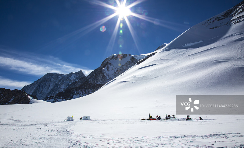南极洲文森山低地营地图片素材