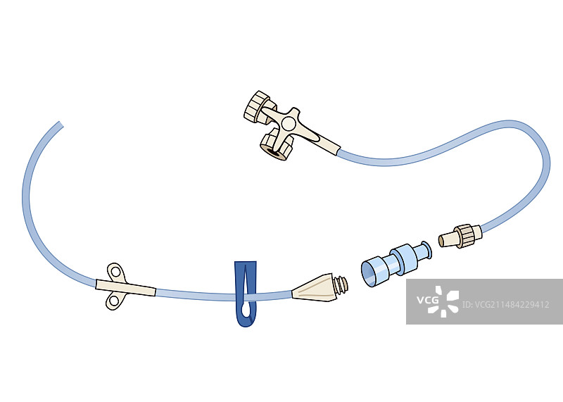 中心静脉导管，图示图片素材