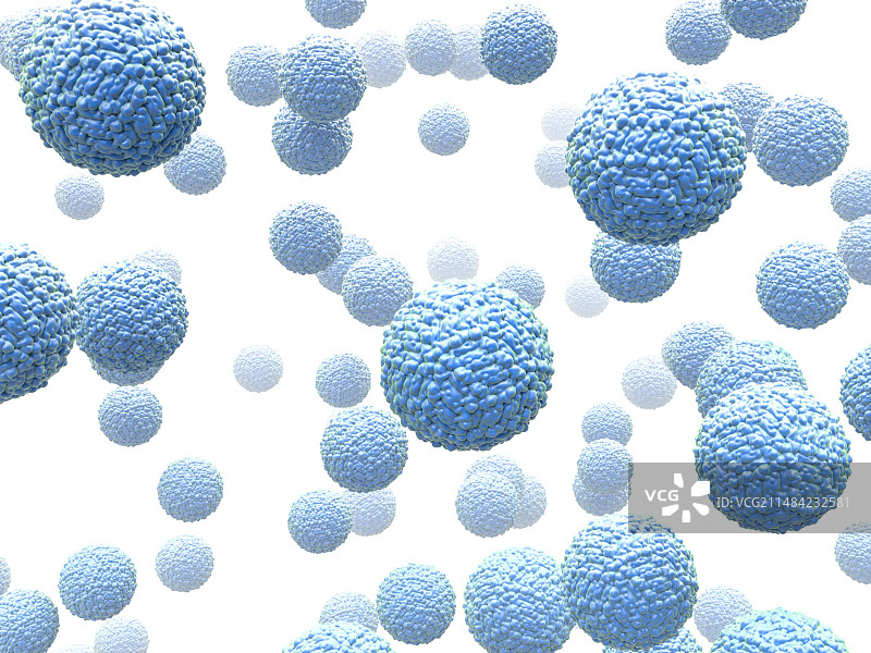 寨卡病毒颗粒插图图片素材