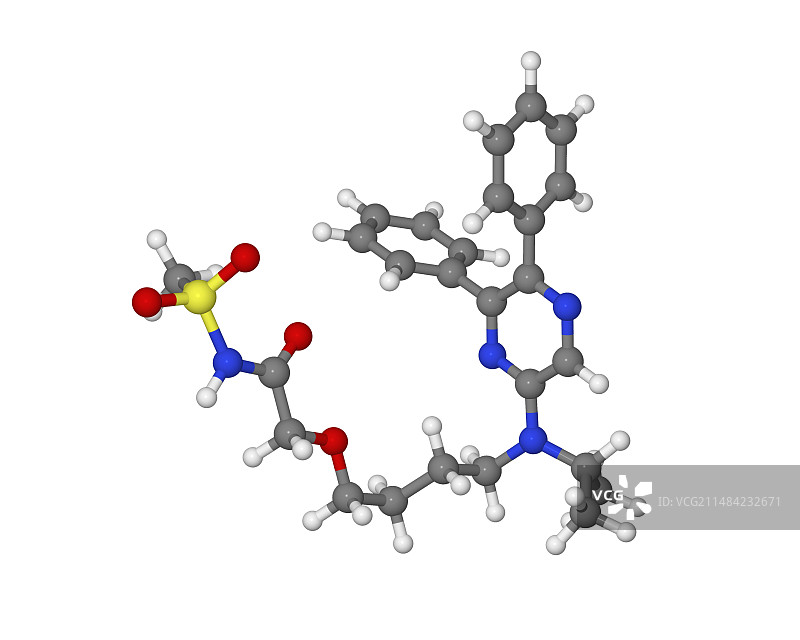 司来帕格降血压药物分子图片素材