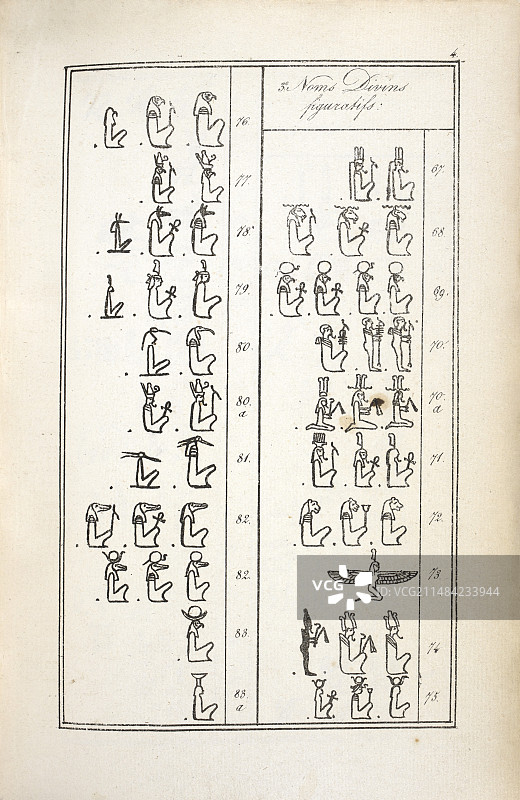 1824年的象形文字研究图片素材