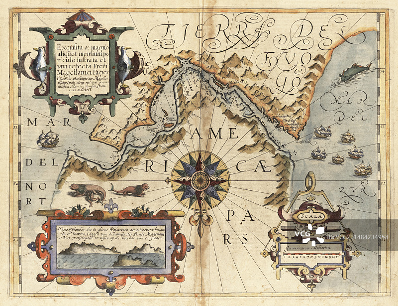 17世纪的麦哲伦海峡图片素材