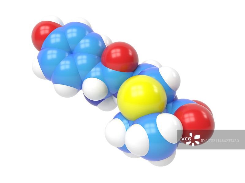阿莫西林分子结构示意图图片素材