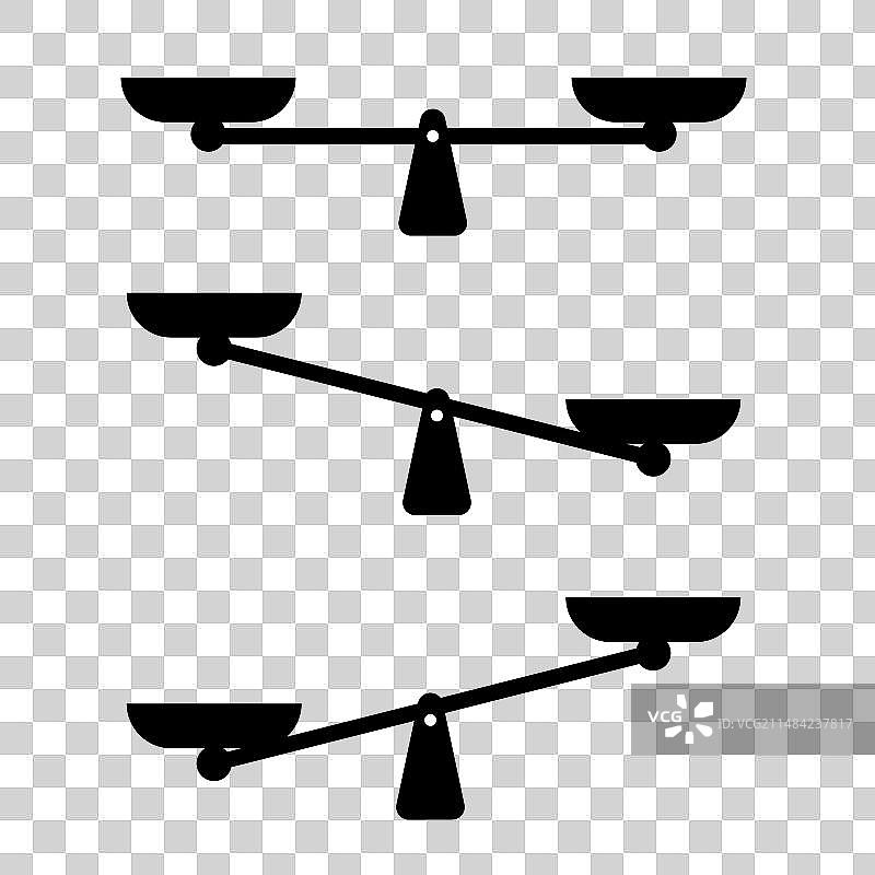 黑色天平单符号图标图片素材