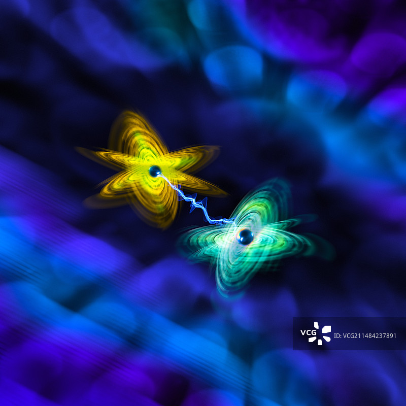 量子纠缠概念图图片素材