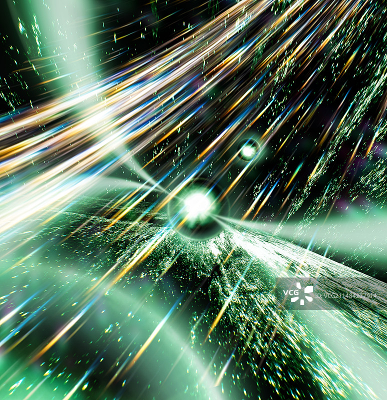 中微子级联概念图图片素材