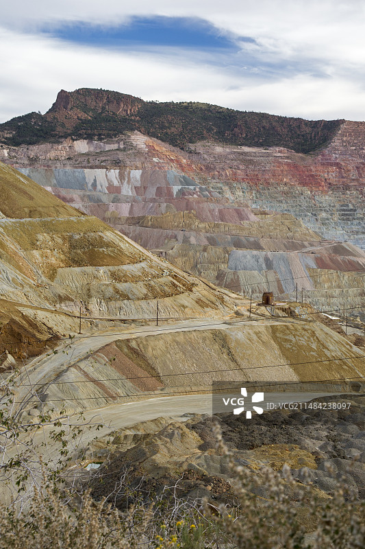 美国新墨西哥州的露天铜矿图片素材
