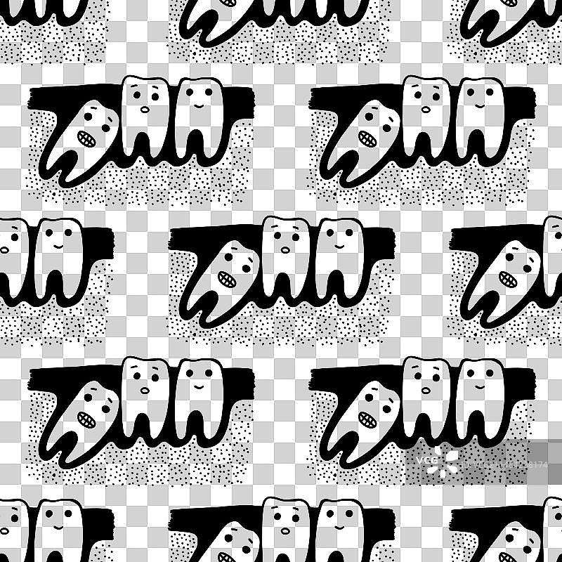 阻生齿无缝图案图片素材