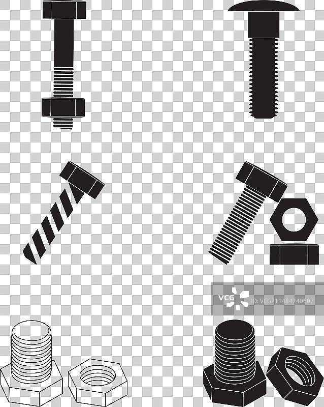 螺栓和螺母图标图片素材