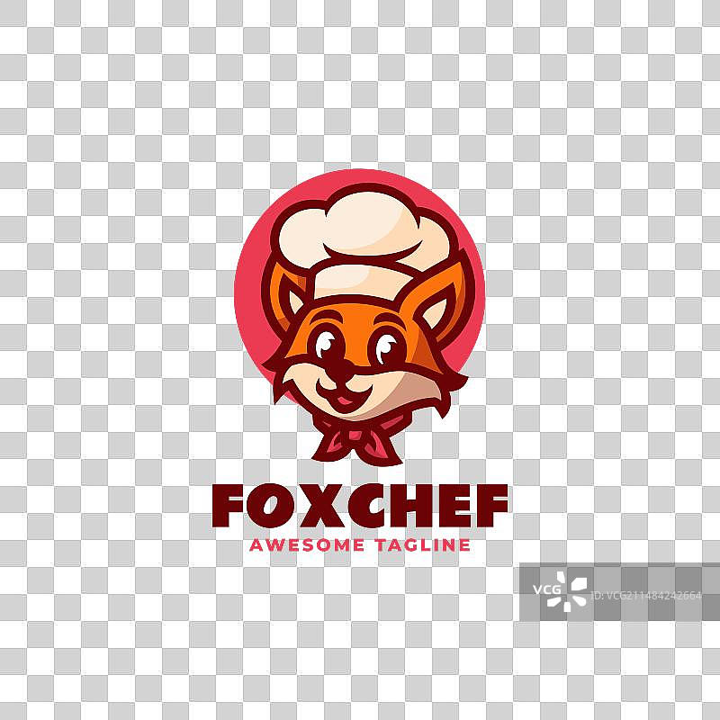 狐狸厨师卡通吉祥物标志图片素材