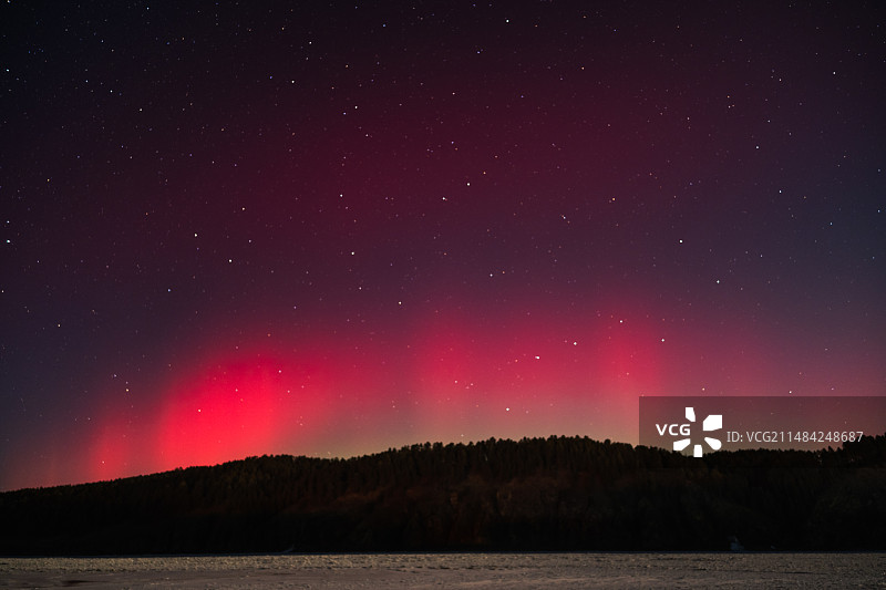 漠河极光图片素材